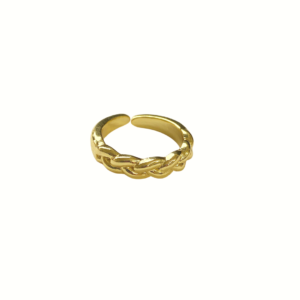anillo cadena enchapado en oro de 18K