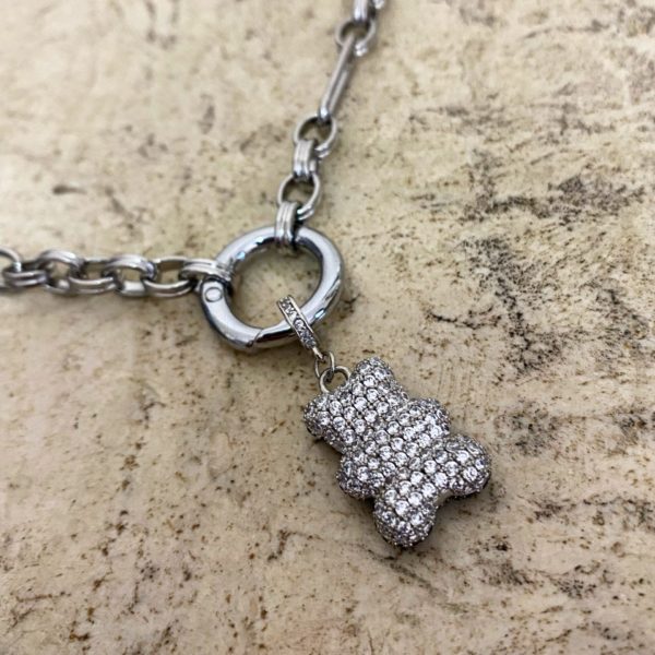 Teddy Chunky Necklace Silver