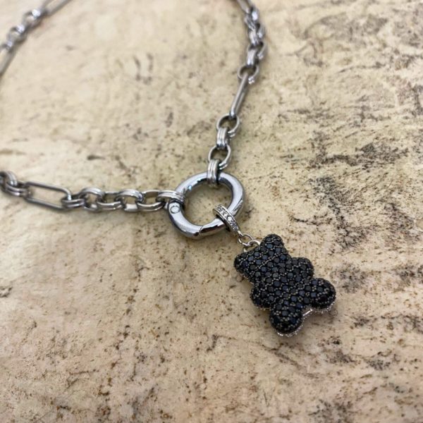 Teddy Chunky Necklace Silver