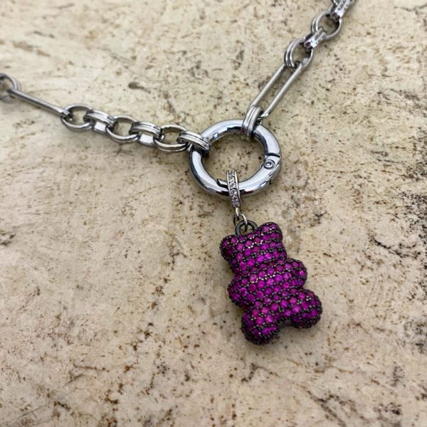 Teddy Chunky Necklace Silver