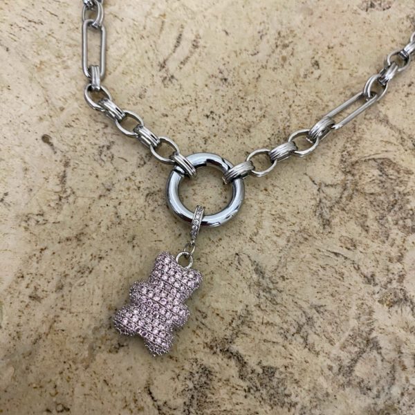 Teddy Chunky Necklace Silver