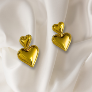 Aretes de corazones a prueba de agua waterproof