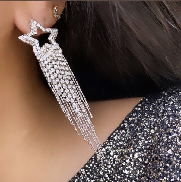 Star Party Silver Earrings