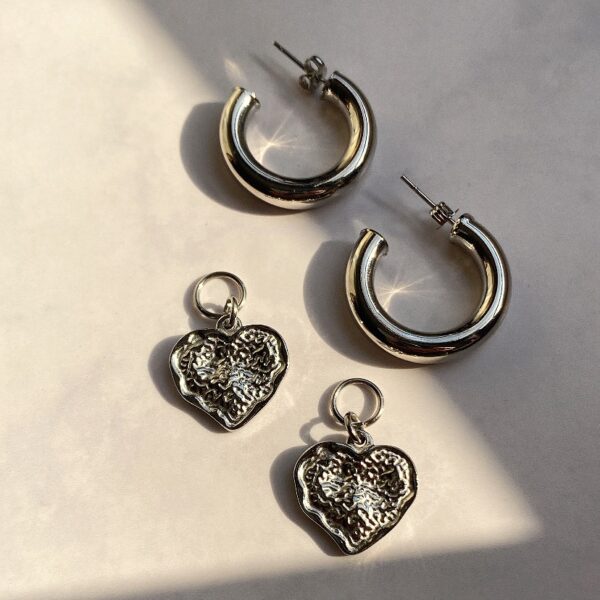 Chunky Heart Hoops