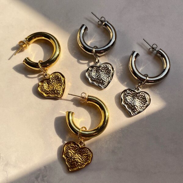 Chunky Heart Hoops
