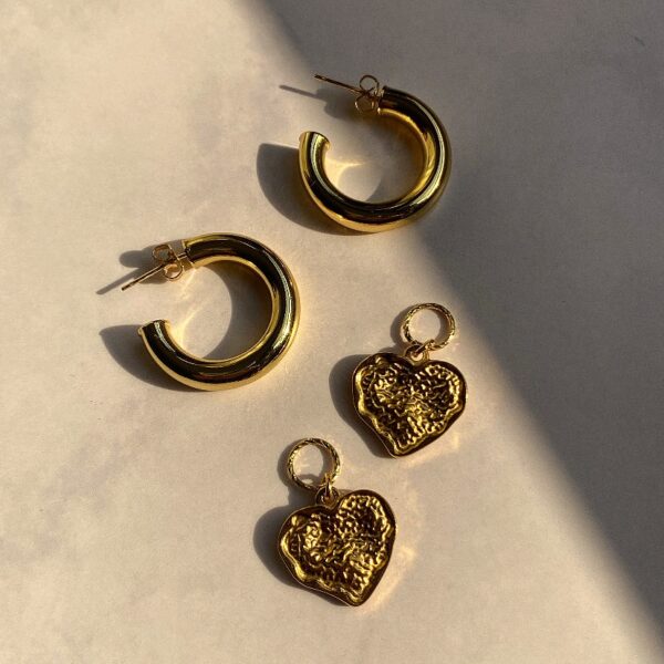 Chunky Heart Hoops