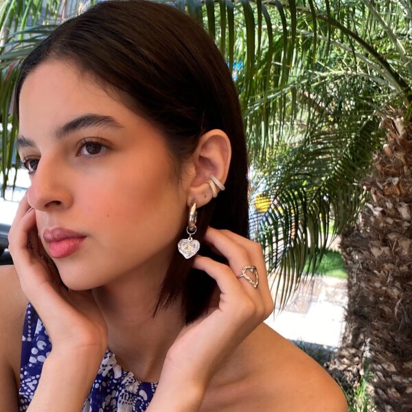 Chunky Heart Hoops