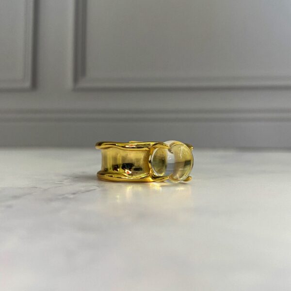 Cuarzo Cristal Golden Ring