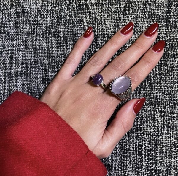 Amatista Silver Ring