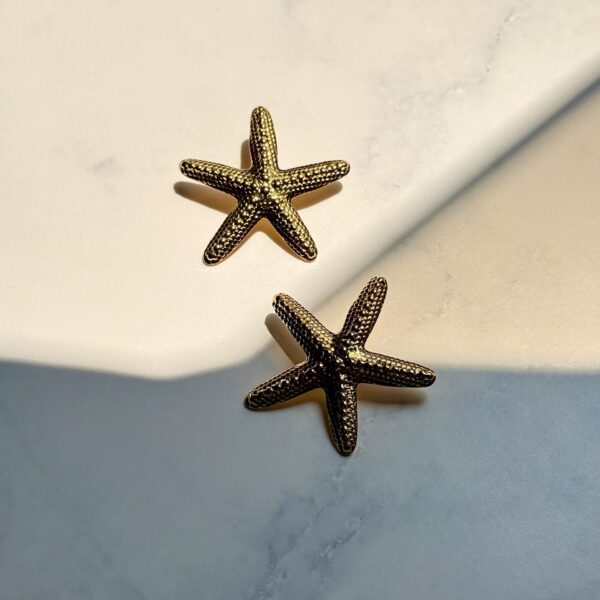 Golden Starfish Earrings