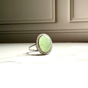 Aventurina Silver Ring
