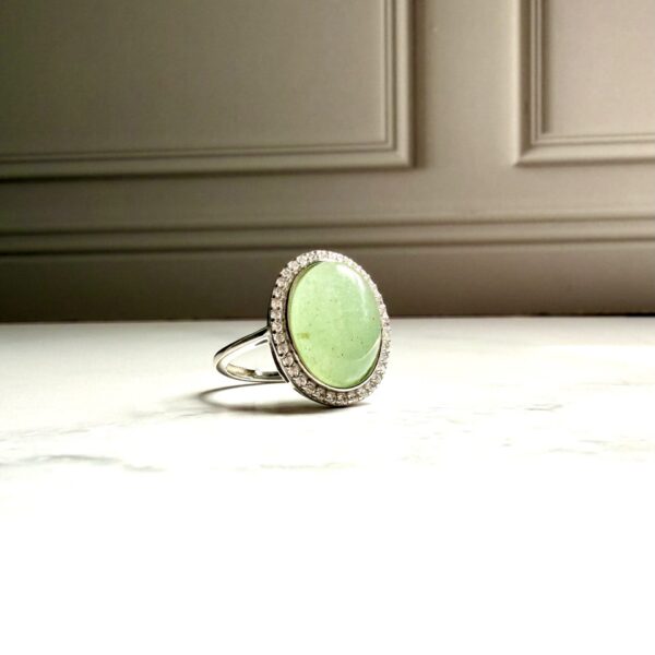 Aventurina Silver Ring