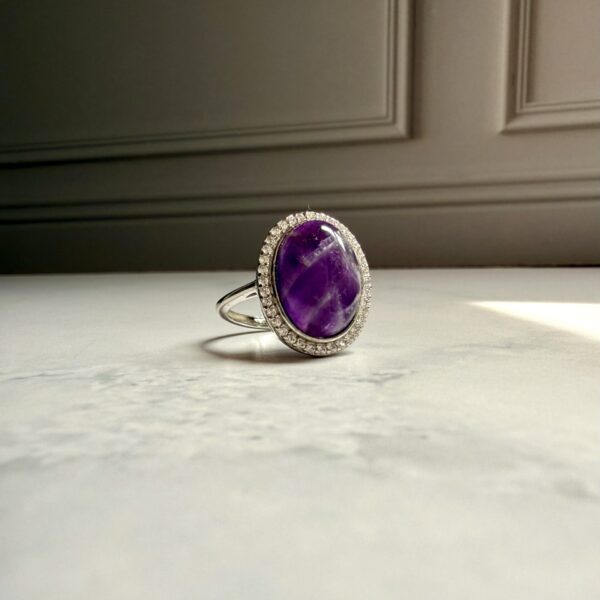 Amatista Silver Ring
